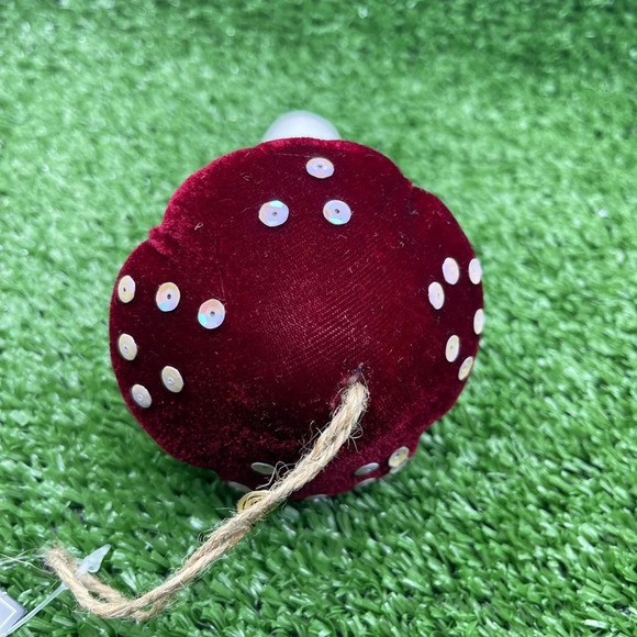 Midnight Magic Red Velvet Mushroom Christmas Ornament, NWT - Picture 8 of 8